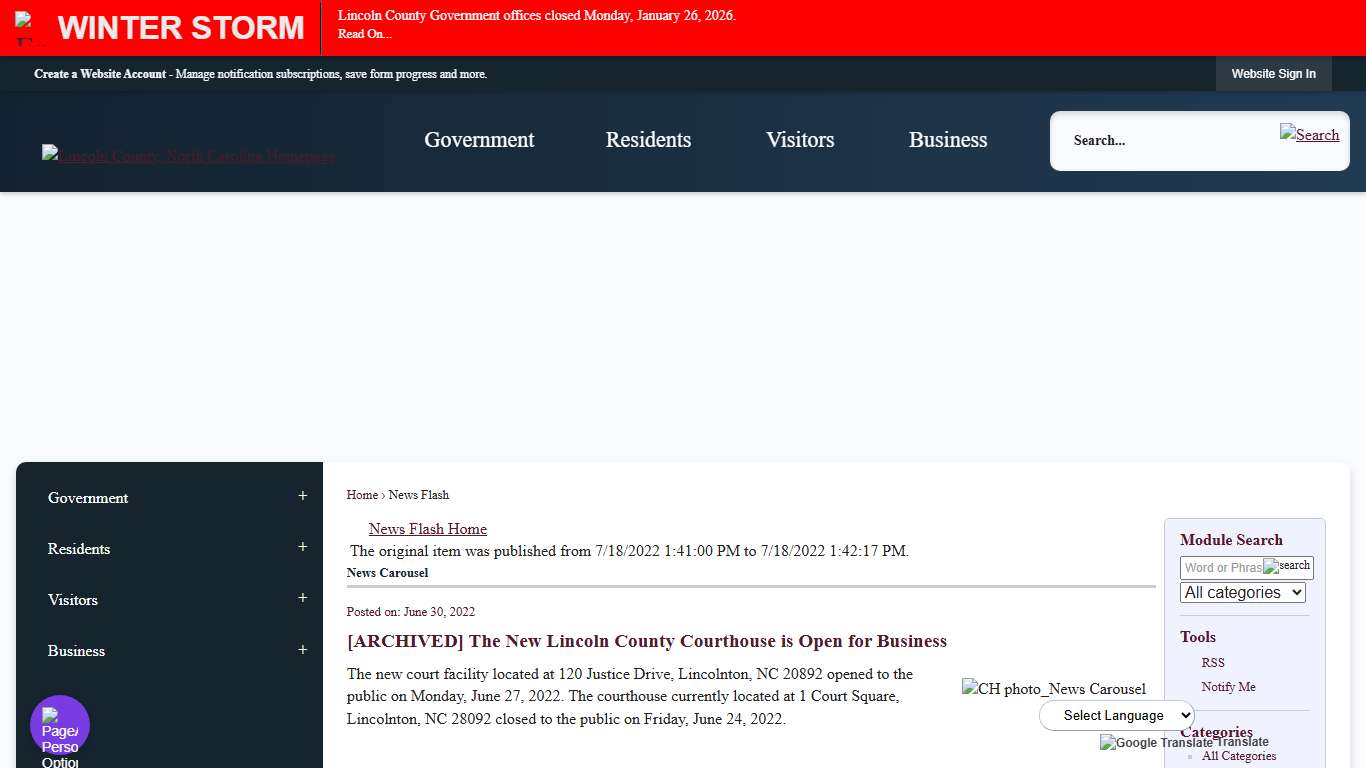 News Flash • Lincoln County • CivicEngage